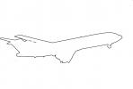 Boeing 727 outline, line drawing, shape, TAFV03P04_07.1695O