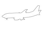 outline of a Boeing 737, line drawing, shape, TAFV03P11_01O