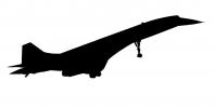 Concorde silhouette, logo, shape, TAFV04P11_17M