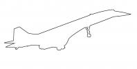 Concorde outline, line drawing, shape, TAFV04P11_17O