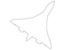 Concorde outline, line drawing, shape, TAFV04P12_16O