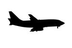 Boeing 737-293 silhouette, shape, logo, TAFV05P03_05M