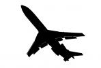 Boeing 727 silhouette, logo, shape