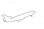 Douglas DC-10-15 outline, line drawing, shape