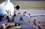 Mobile Stairs, Rampstairs, ramp, Boeing 727, Mexicana Airlines, Cancun, Disembarking Passengers, steps, pickup truck