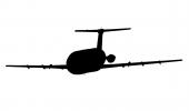 BAC 111-401AK One-Eleven silhouette, logo, shape, TAFV06P01_14M