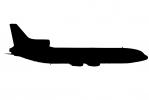 Lockheed L-1011-1 silhouette, N31032, logo, shape