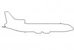 L-1011-1 outline, line drawing, shape