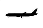 Boeing 767-332, 767-300 Silhouette, shape, logo, 767-300 series