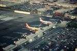 Boeing 737, Southwest Airlines SWA, Terminal, Gates, Parking, Burbank-Glendale-Pasadena Airport (BUR), 1980s, TAFV08P12_19