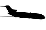 Boeing 727-223 Silhouette, logo, shape, 727-200 series, TAFV09P02_04M