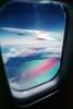 Window, Lone Wing in Flight, Clouds, California
