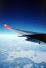 Airbus A340, Northwest Airlines NWA, Wing in Flight