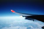 Airbus A340, Northwest Airlines NWA, Lone Wing in Flight