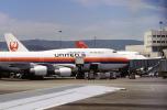 United Airlines UAL, Boeing 747-300, (SFO)