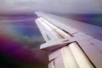 Lone Wing in Flight, Boeing 737, Southwest Airlines SWA, 10/09/1993