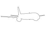 Boeing 757 Outline, Line Drawing, TAFV11P06_12O