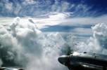 Turbo-prop in flight, VP-TBN, Vickers Viscount V.702, clouds, TAFV11P13_14