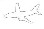 Boeing 737-200 outline, line drawing, shape, TAFV13P04_02O
