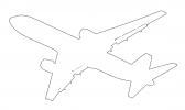 Boeing 767-3P6ER outline, line drawing, TAFV13P04_04O