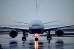 Boeing 777-222ER, (SFO), Generic Jet, rain, wet, slippery, inclement weather, head-on, TAFV14P02_15B