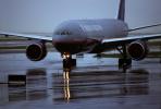 N785UA, Boeing 777-222ER, (SFO), PW4090, PW4000, rain, wet, slippery, inclement weather