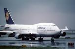 D-ABVL, Boeing 747-430, Lufthansa, 747-400 series, (SFO), Munchen, rain, inclement weather, wet, CF6, CF6-80C2B1F, TAFV14P04_12