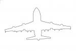 Boeing 747 Outline, Line Drawing, TAFV14P13_18O