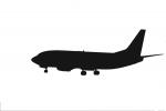 Boeing 737 silhouette, shape, logo, TAFV14P15_08M