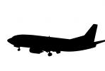 Boeing 737-3H4 silhouette, shape, 737-300 series, CFM56-3B1, CFM56