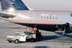 N814UA, Airbus, A319-131, A319 series, Honey Bucket, Lavatory Service Truck, Ground Equipment, FORD LY 101, waste, sewage