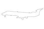 Embraer EMB-145EP outline, line drawing, shape, TAFV16P03_12O