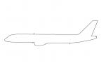 757-200 outline, line drawing, shape, TAFV16P06_16O