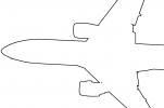 777 outline, line drawing, shape, TAFV16P08_15O