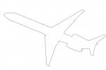 Douglas DC-9 outline, line drawing, shape, TAFV16P09_01O