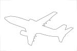 Boeing 737 Outline, Line Drawing