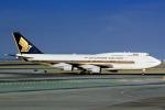 Boeing 747-412, Singapore Airlines SIA, 9V-SPE, San Francisco International Airport (SFO), 747-400 series, PW4056, PW4000, TAFV16P11_11B