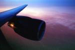 Jet Engine on a Lone Wing in Flight