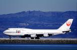 JA8076, Boeing 747-446, San Francisco International Airport (SFO), Japan Airlines JAL, 747-400 series, CF6, CF6-80C2B1F