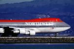 N641NW, Boeing 747-212B, San Francisco International Airport (SFO), Northwest Airlines NWA, 747-200 series, JT9D-7Q, JT9D, TAFV17P09_14