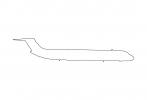 McDonnell Douglas MD-82 outline, line drawing, shape