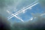 double contrail, Con Trail, Blue Sky, Abstract, TAFV18P01_10