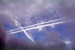 double contrail, Con Trail, Blue Sky, Abstract, TAFV18P01_11