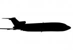 Boeing 727-031 Silhouette, logo, shape