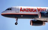 N604AW, Airbus A320-232, America West Airlines AWE, landing, airborne, flight, landing
