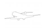 DC-9 outline, line drawing, shape, TAFV20P01_15O