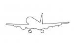 Boeing 757-200 outline, line drawing, shape, TAFV20P01_17O