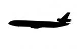 McDonnell Douglas, MD-11 silhouette, logo, shape, TAFV20P04_19M