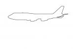 Boeing 747 outline, line drawing, shape, TAFV20P07_15O
