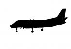 N343BE, Business Express, BEX, SAAB 340A Silhouette, logo, shape